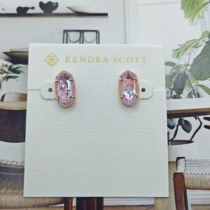 Kendra Scott rose gold stud earrings